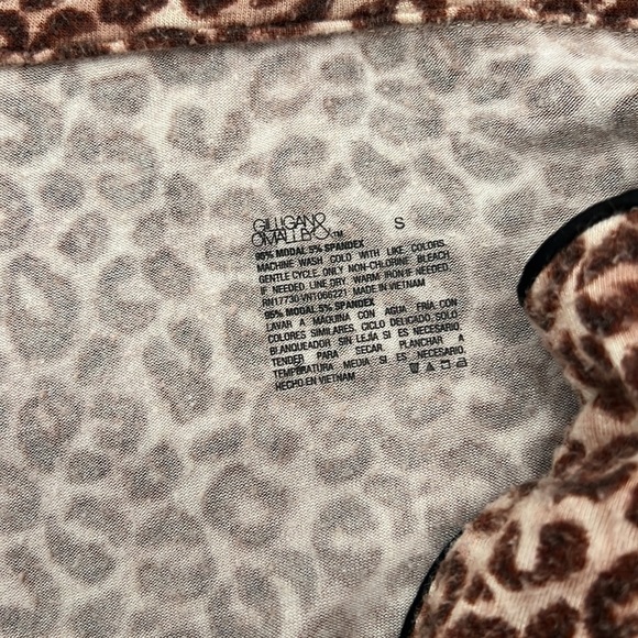 Gilligan & O'Malley Sleepwear Leopard Print Set Size S - Picture 3 of 7